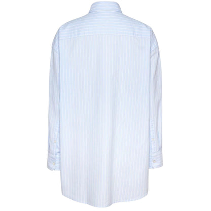 Blue - Back - Tommy Jeans Womens-Ladies Oxford Relaxed Fit Long-Sleeved Shirt Dress