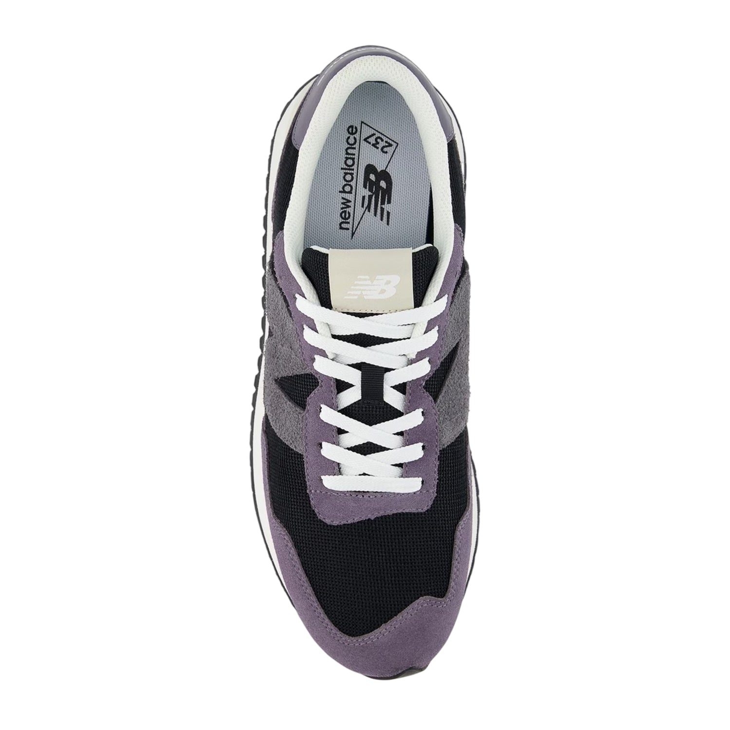 Black-Grey - Side - New Balance Mens 237 Suede Trainers