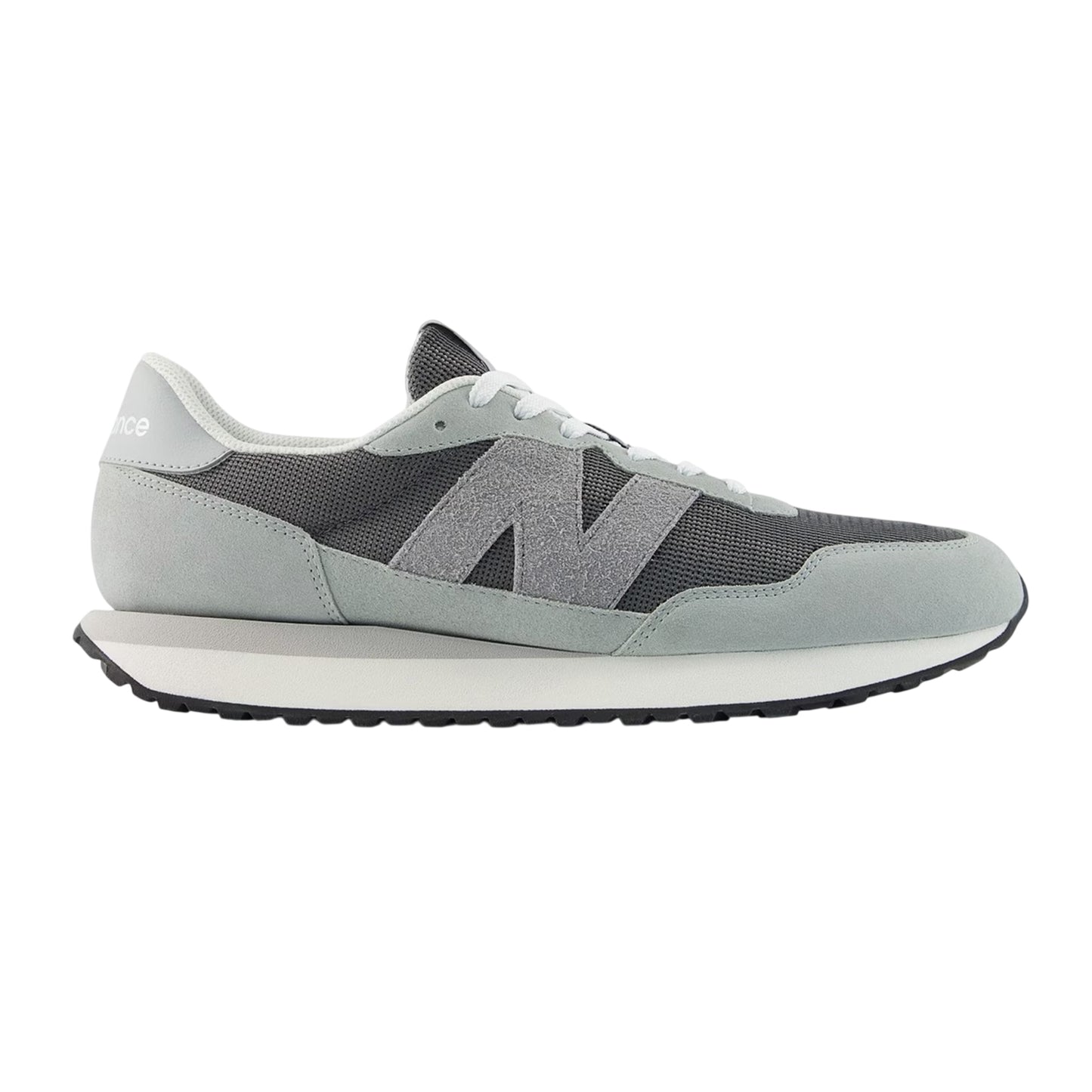 White Castlerock - Front - New Balance Mens 237 Suede Trainers
