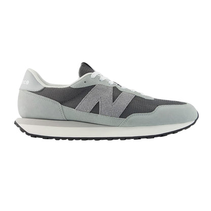 White Castlerock - Front - New Balance Mens 237 Suede Trainers