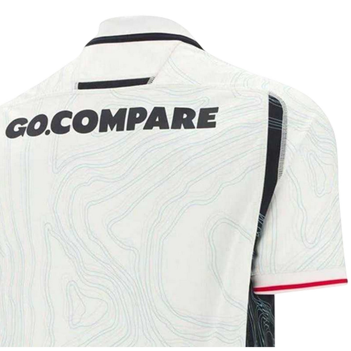 White-Black-Red - Lifestyle - Wales RU Mens Macron Rugby Shirt