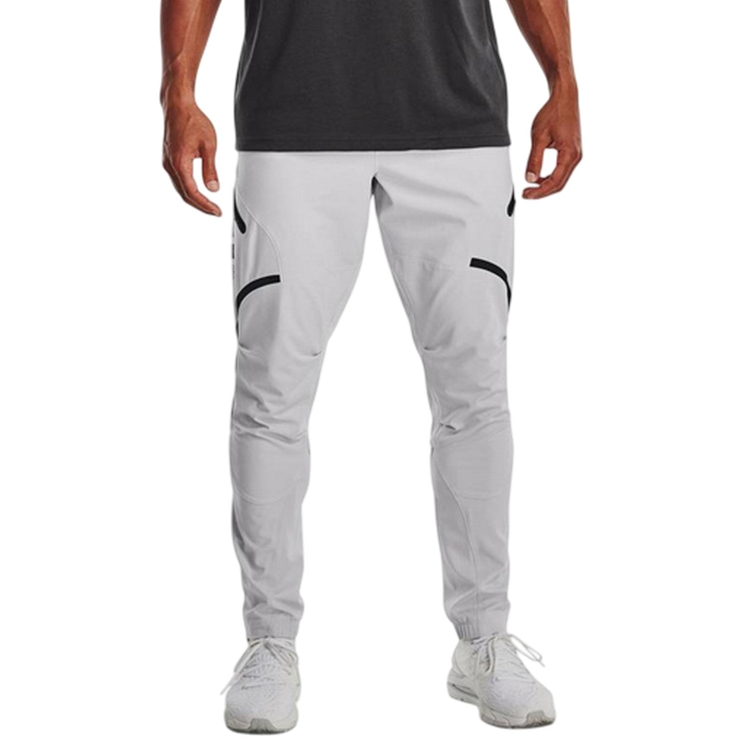 Grey - Side - Under Armour Mens Unstoppable Casual Cargo Trousers