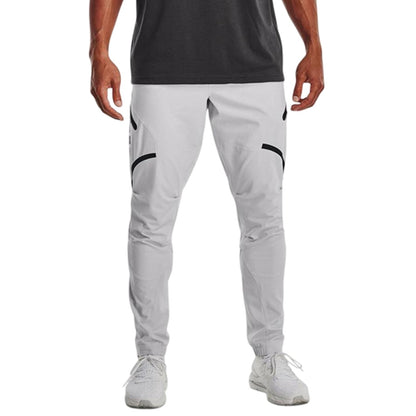 Grey - Side - Under Armour Mens Unstoppable Casual Cargo Trousers
