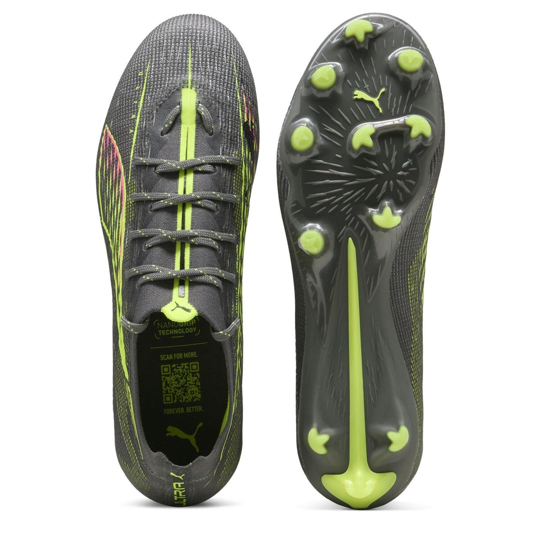 Matted Silver - Side - Puma Mens Ultra Pro Firm Ground Football Boots