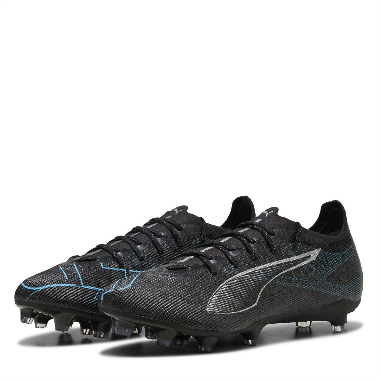 Black-Silver - Front - Puma Mens Ultra Pro Firm Ground Football Boots