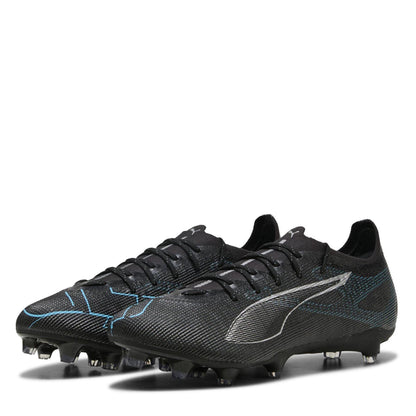 Black-Silver - Front - Puma Mens Ultra Pro Firm Ground Football Boots