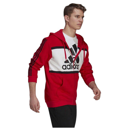 Red - Lifestyle - Adidas Mens Full Zip Hoodie
