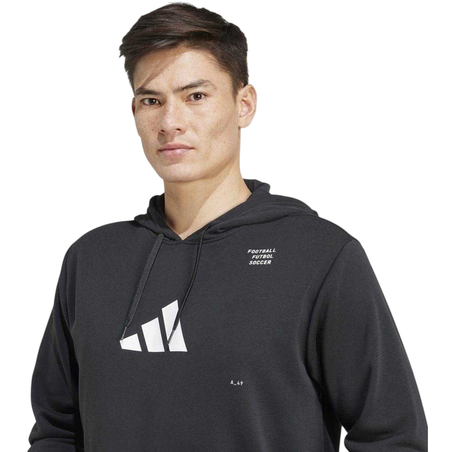 Black - Side - Adidas Mens Performance Lightweight Hoodie