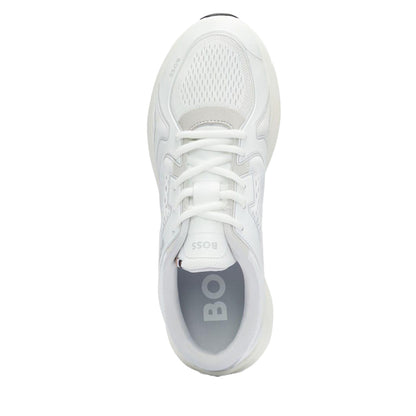 White - Lifestyle - Boss Mens Owen Running Trainers