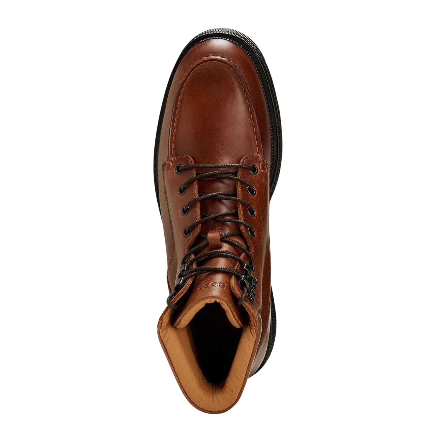 Brown - Lifestyle - Boss Mens Jacob Leather Block Heel Boots