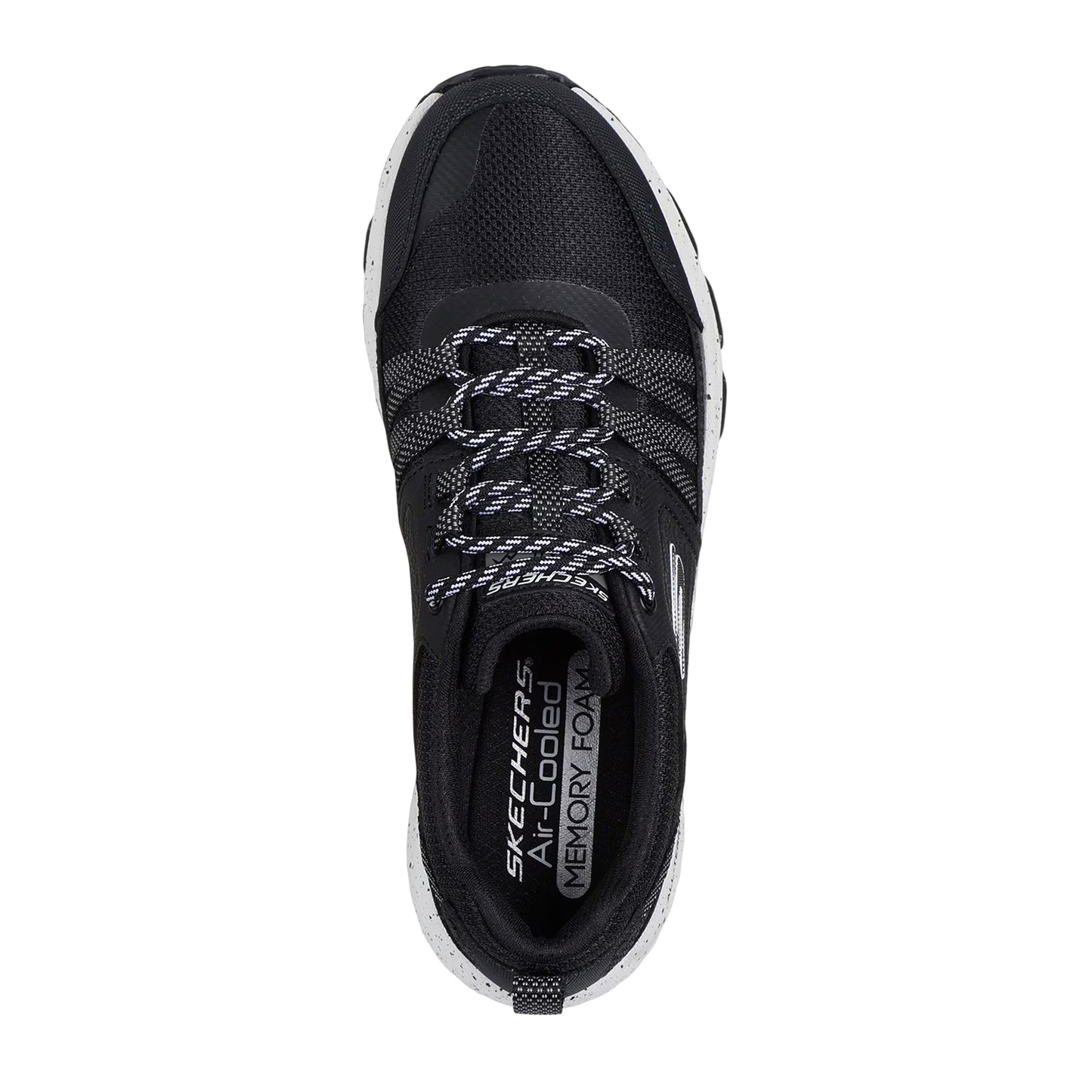 Black-White - Side - Skechers Womens-Ladies Escapeplan Waterproof Walking Shoes
