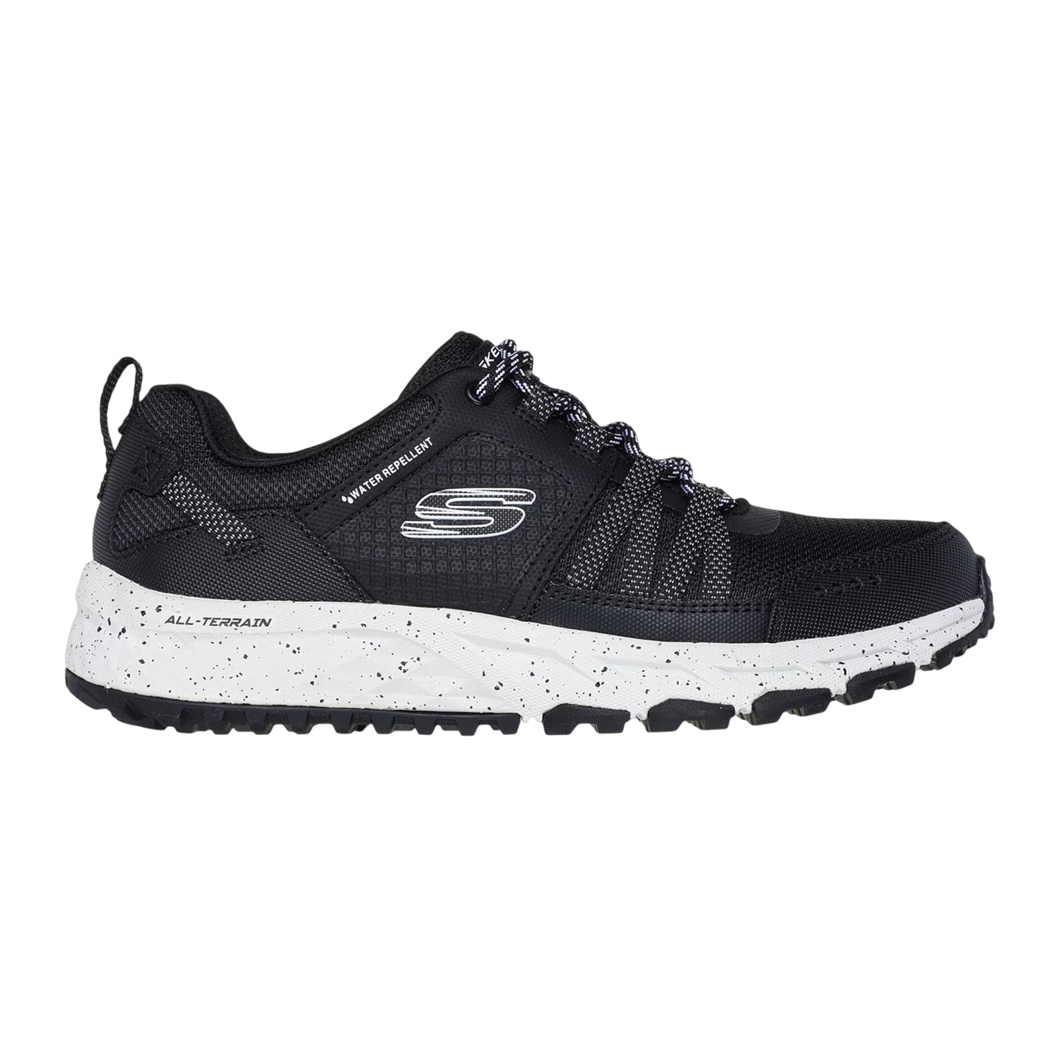 Black-White - Front - Skechers Womens-Ladies Escapeplan Waterproof Walking Shoes