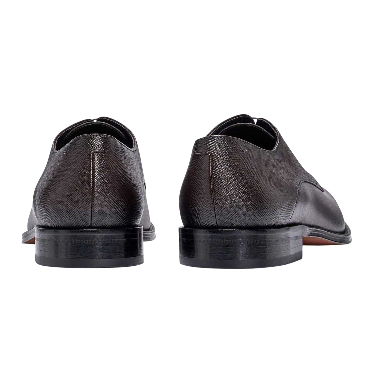 Dark Brown - Back - Boss Mens Derrek Leather Formal Derby Shoes