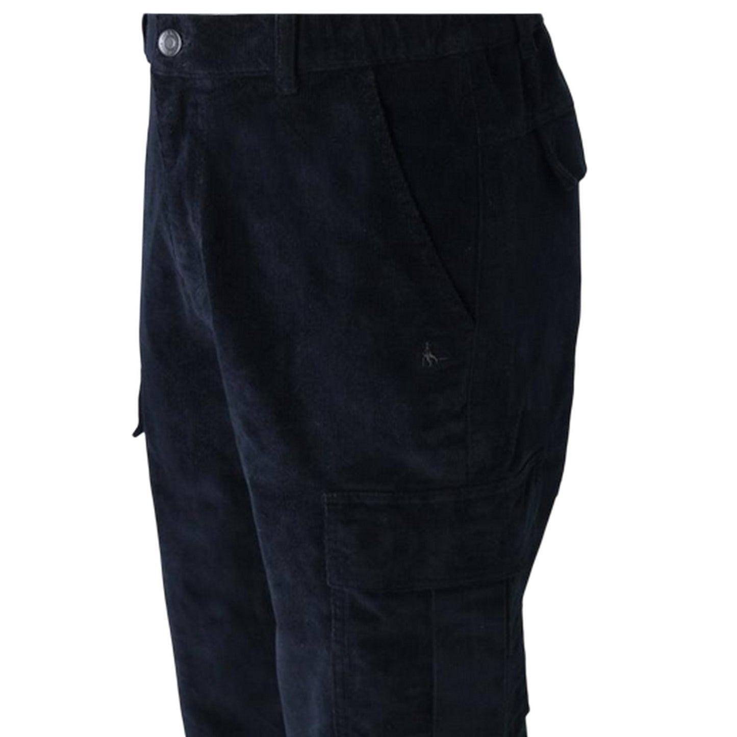 Black - Side - Jack Wills Mens Corduroy Combat Trousers