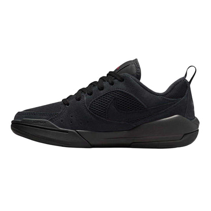 Black-Red - Side - Nike Childrens-Kids Jordan Cmft Era Lace Up Flat Shoes