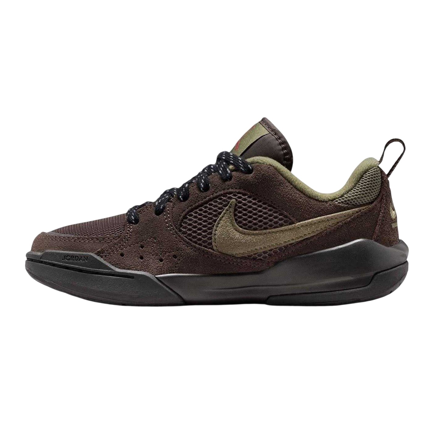 Brown - Back - Nike Childrens-Kids Jordan Cmft Era Lace Up Flat Shoes