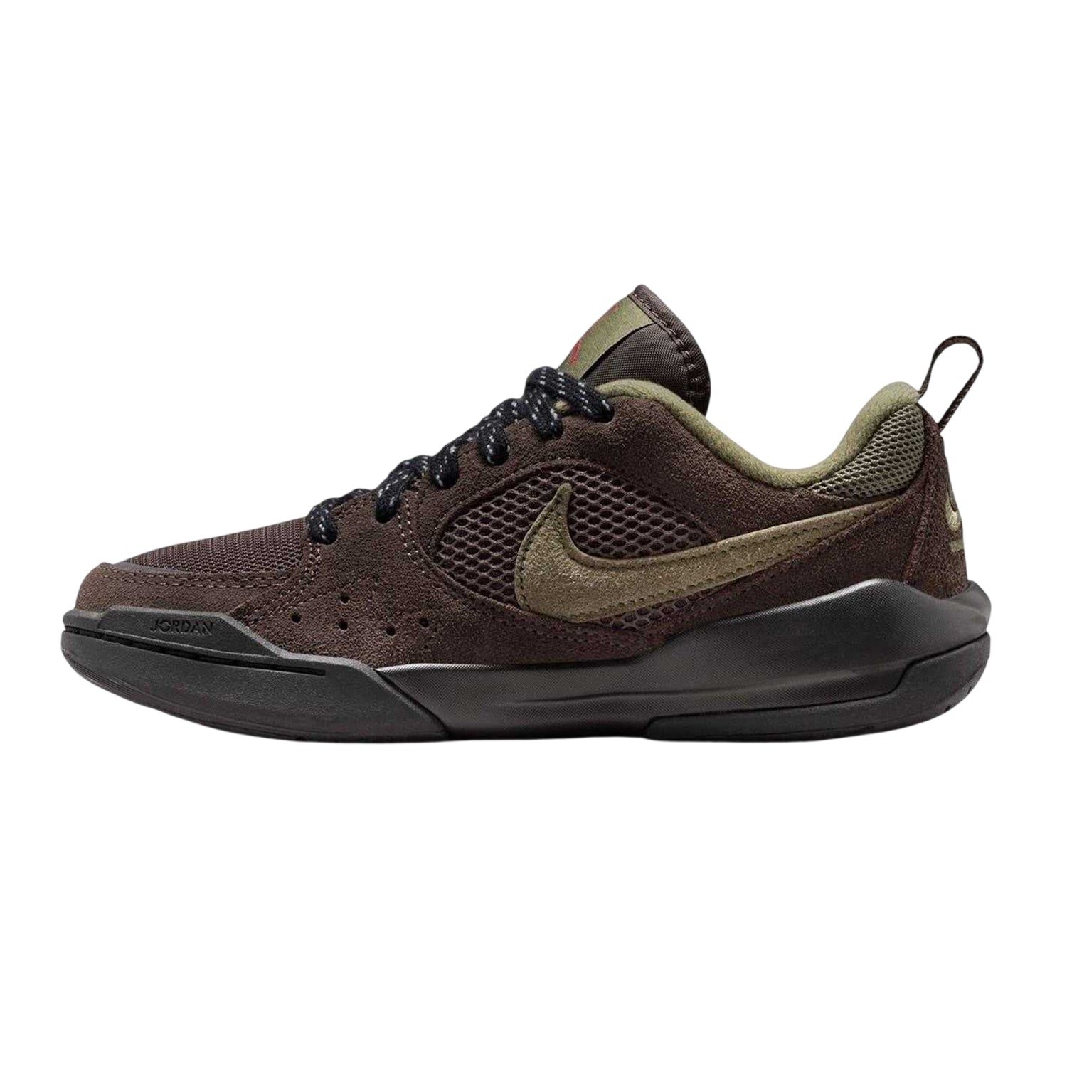 Brown - Back - Nike Childrens-Kids Jordan Cmft Era Lace Up Flat Shoes