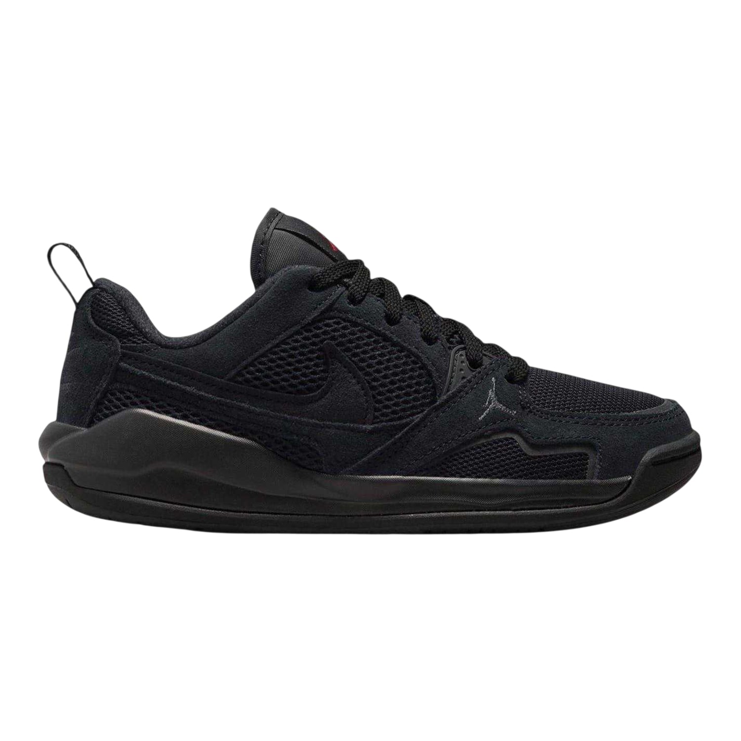 Black-Red - Front - Nike Childrens-Kids Jordan Cmft Era Lace Up Flat Shoes