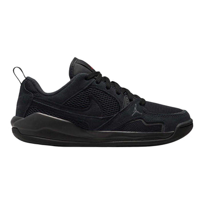 Black-Red - Front - Nike Childrens-Kids Jordan Cmft Era Lace Up Flat Shoes