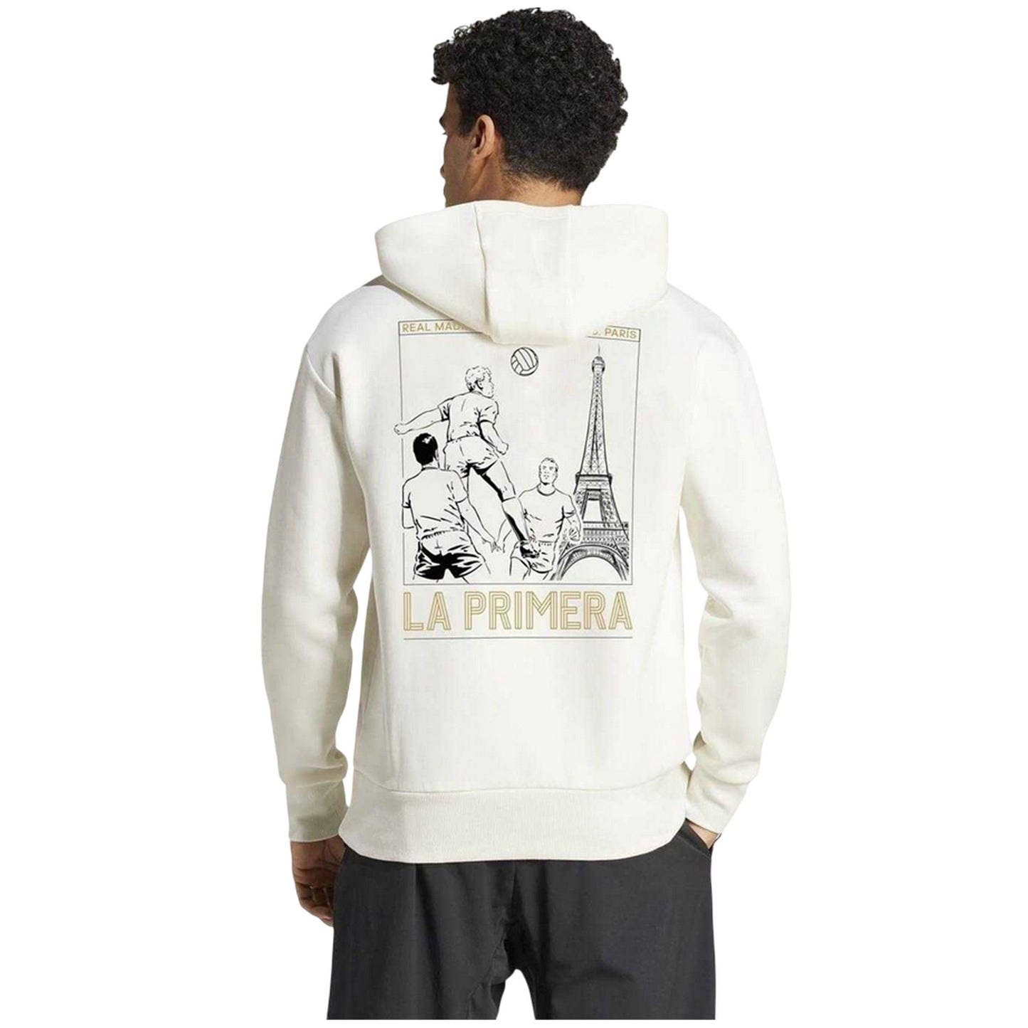 White-Blue - Back - Adidas Mens 2025-2026 Real Madrid CF Hoodie
