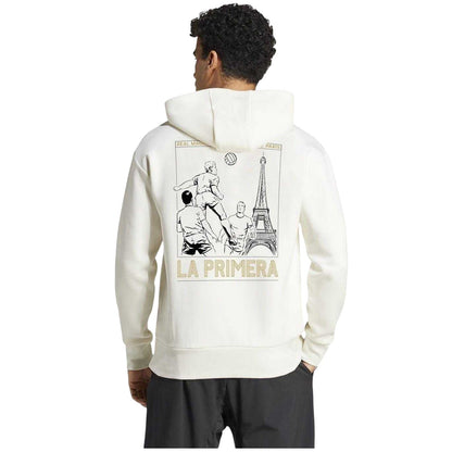 White-Blue - Back - Adidas Mens 2025-2026 Real Madrid CF Hoodie