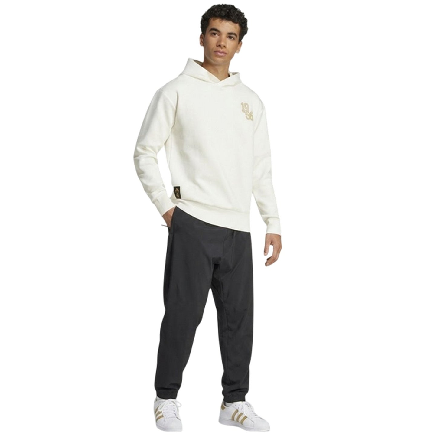 White-Blue - Pack Shot - Adidas Mens 2025-2026 Real Madrid CF Hoodie