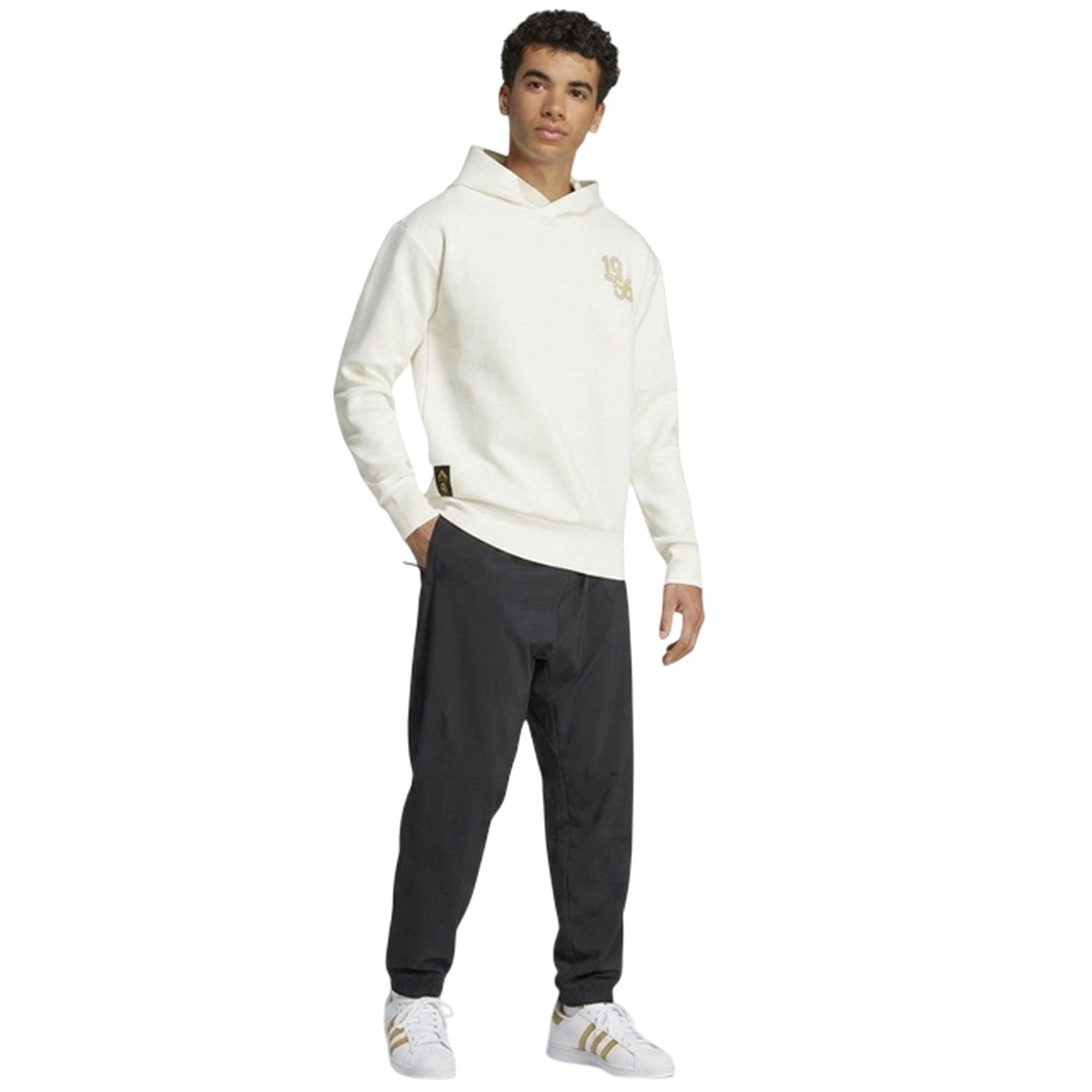 White-Blue - Pack Shot - Adidas Mens 2025-2026 Real Madrid CF Hoodie