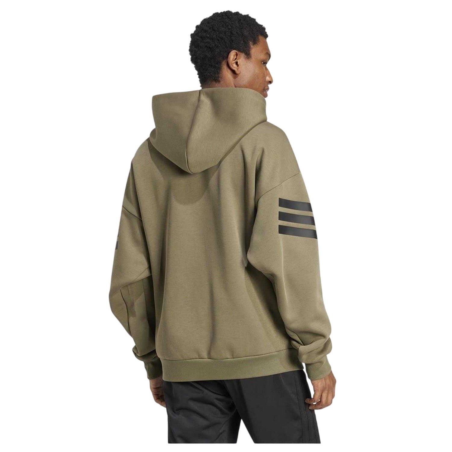 Olive Strata - Back - Adidas Mens Future Icons Hoodie