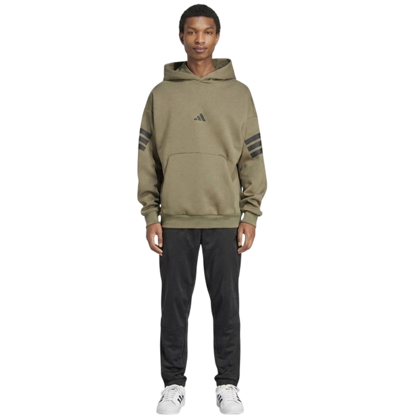 Olive Strata - Pack Shot - Adidas Mens Future Icons Hoodie