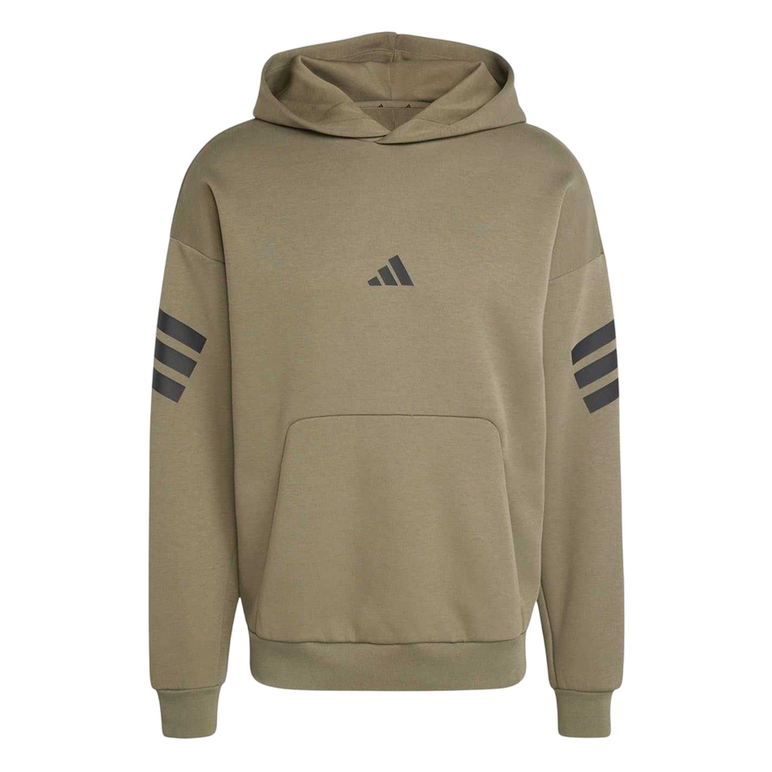 Olive Strata - Front - Adidas Mens Future Icons Hoodie