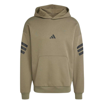 Olive Strata - Front - Adidas Mens Future Icons Hoodie