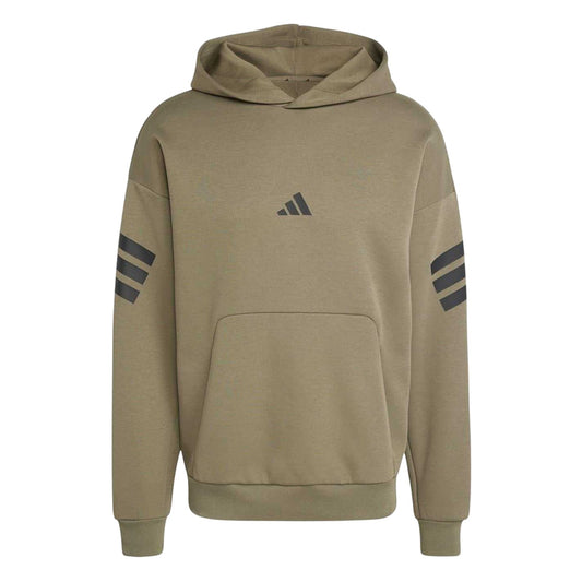 Olive Strata - Front - Adidas Mens Future Icons Hoodie