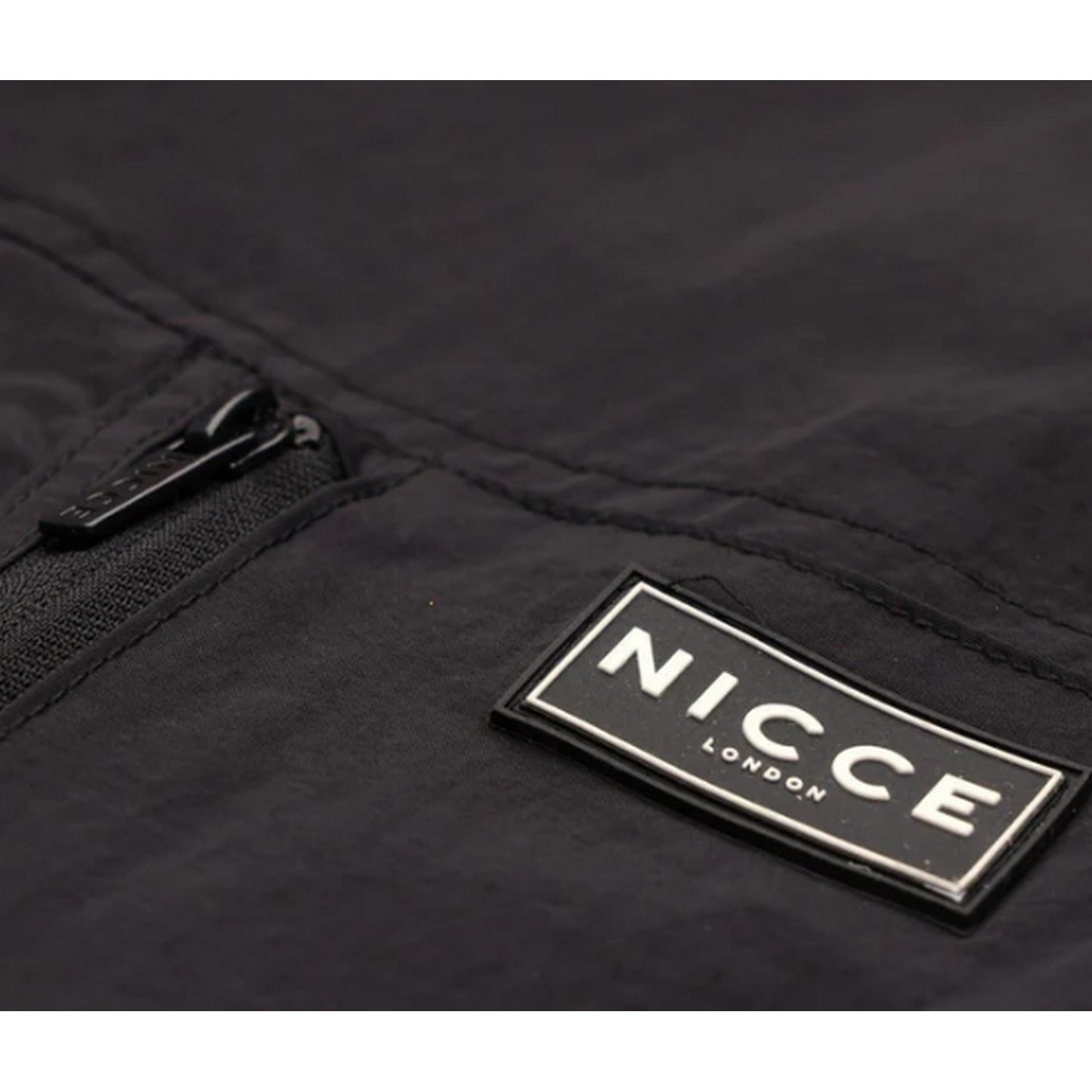 Black - Side - Nicce Mens Terrince Cargo Trousers