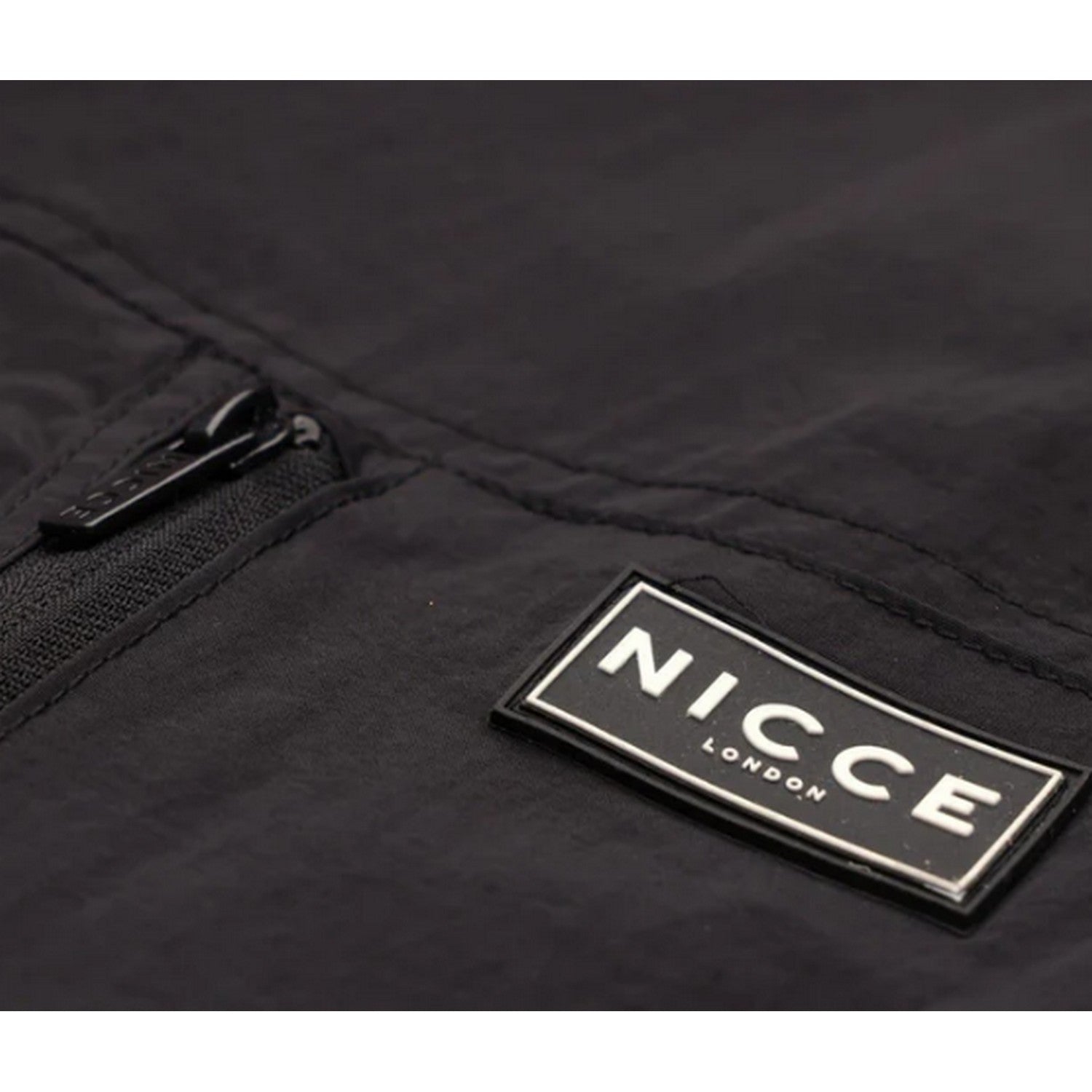 Black - Side - Nicce Mens Terrince Cargo Trousers