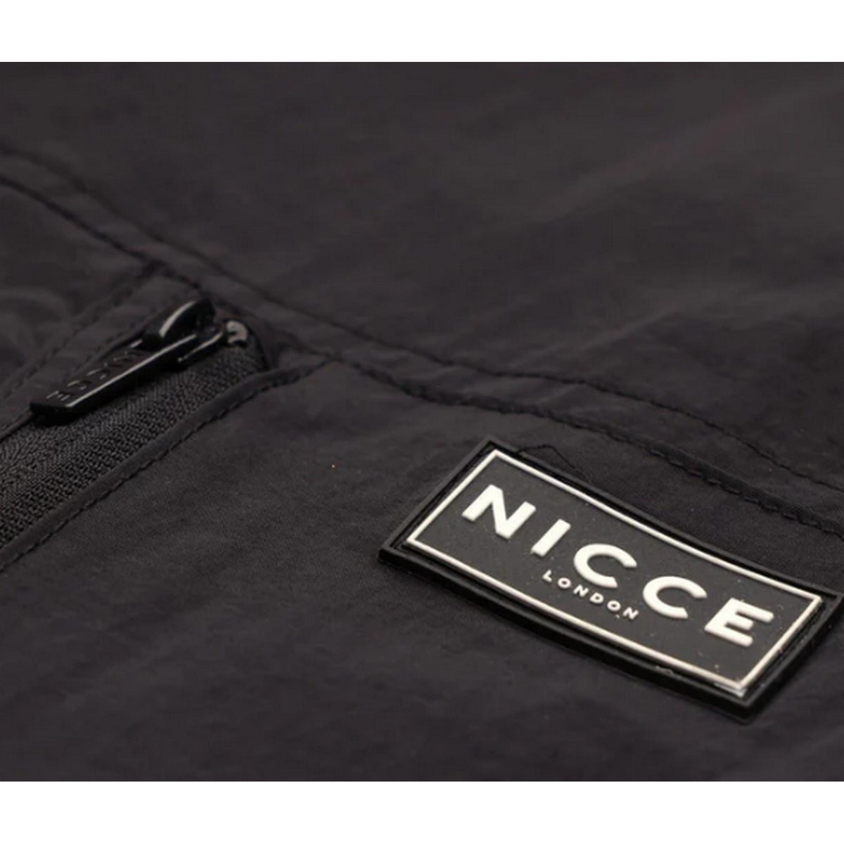 Black - Side - Nicce Mens Terrince Cargo Trousers