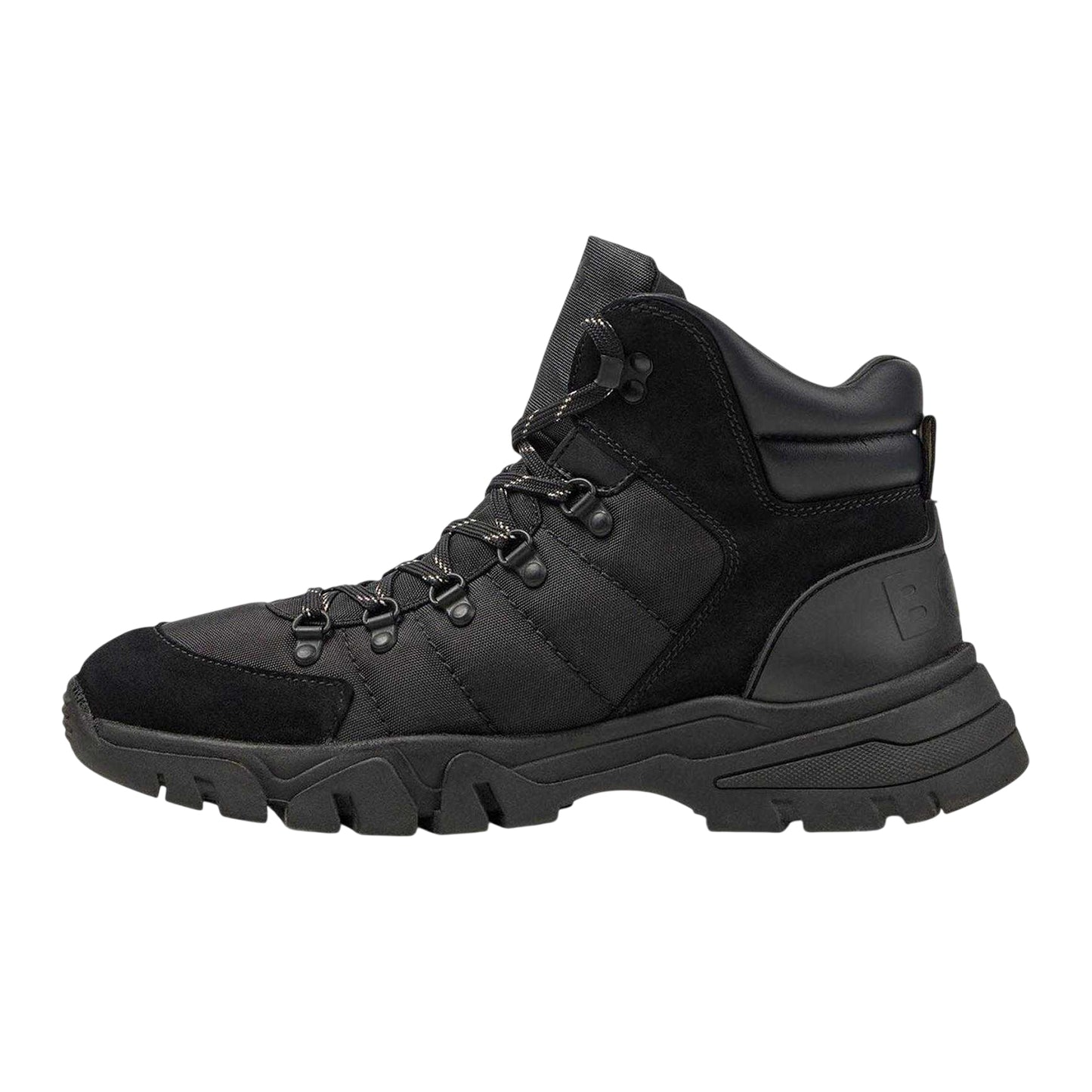 Black - Side - Boss Mens Chester Leather Ankle Boots