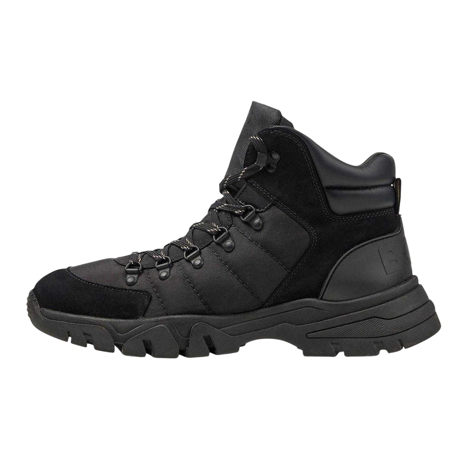 Black - Side - Boss Mens Chester Leather Ankle Boots
