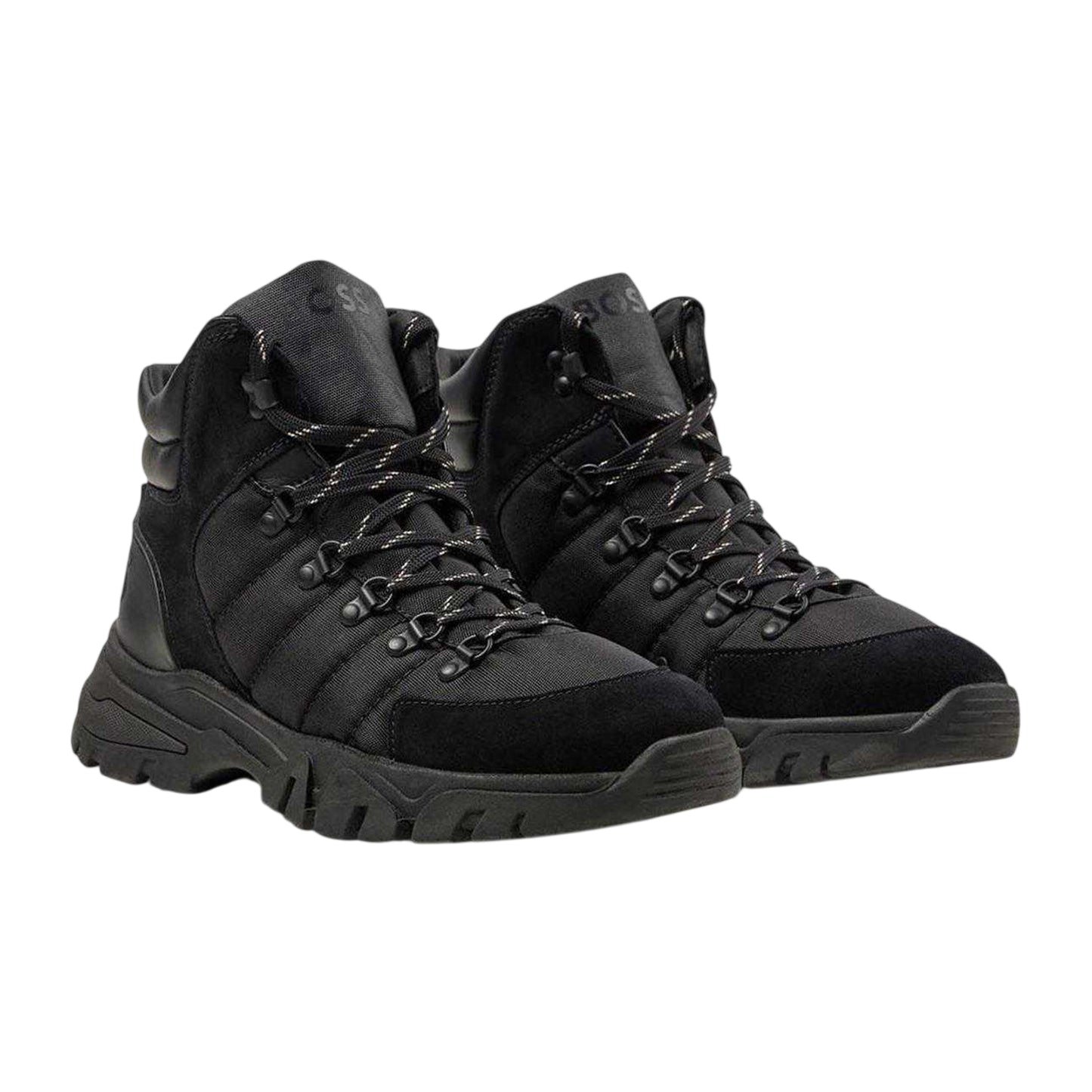 Black - Lifestyle - Boss Mens Chester Leather Ankle Boots