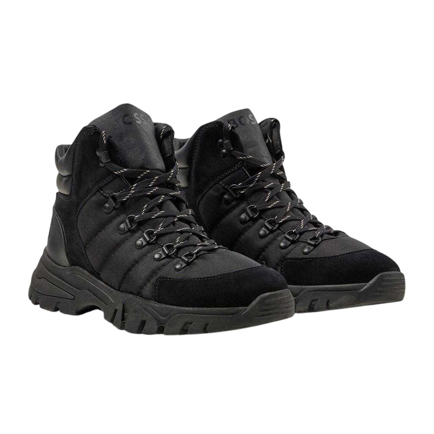 Black - Lifestyle - Boss Mens Chester Leather Ankle Boots