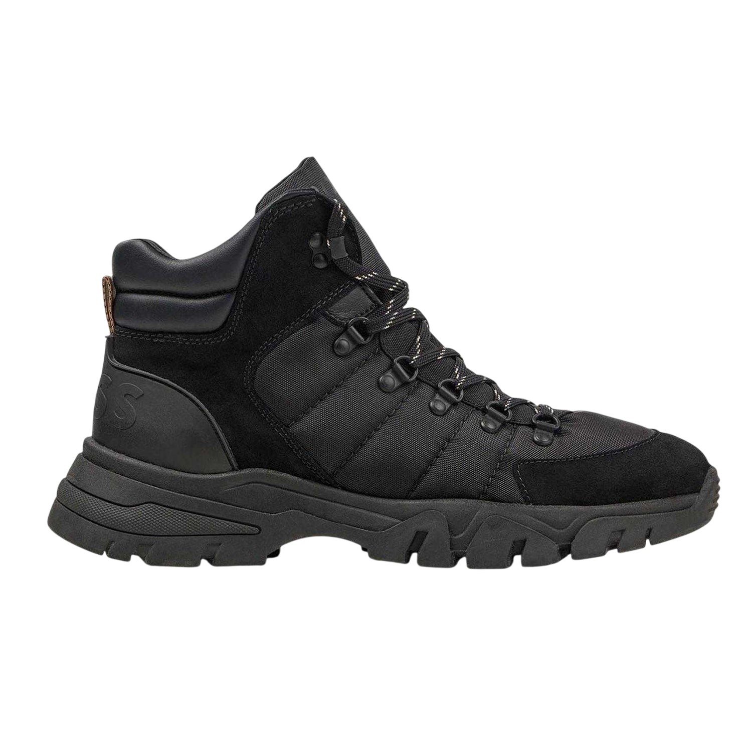 Black - Front - Boss Mens Chester Leather Ankle Boots