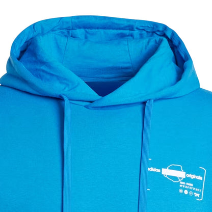Bird Blue - Side - Adidas Mens Paris Relaxed Fit Long-Sleeved Hoodie