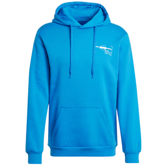 Bird Blue - Front - Adidas Mens Paris Relaxed Fit Long-Sleeved Hoodie
