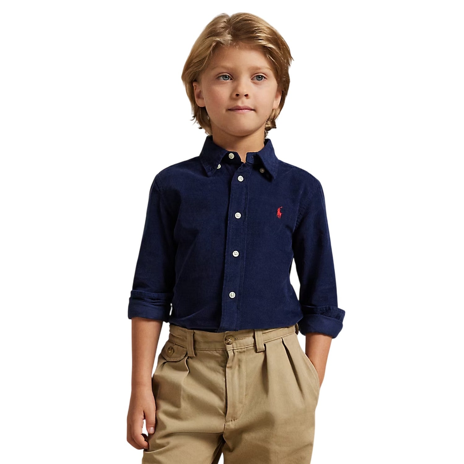 Navy - Lifestyle - Ralph Lauren Childrens-Kids Oxford Regular Long-Sleeved Shirt