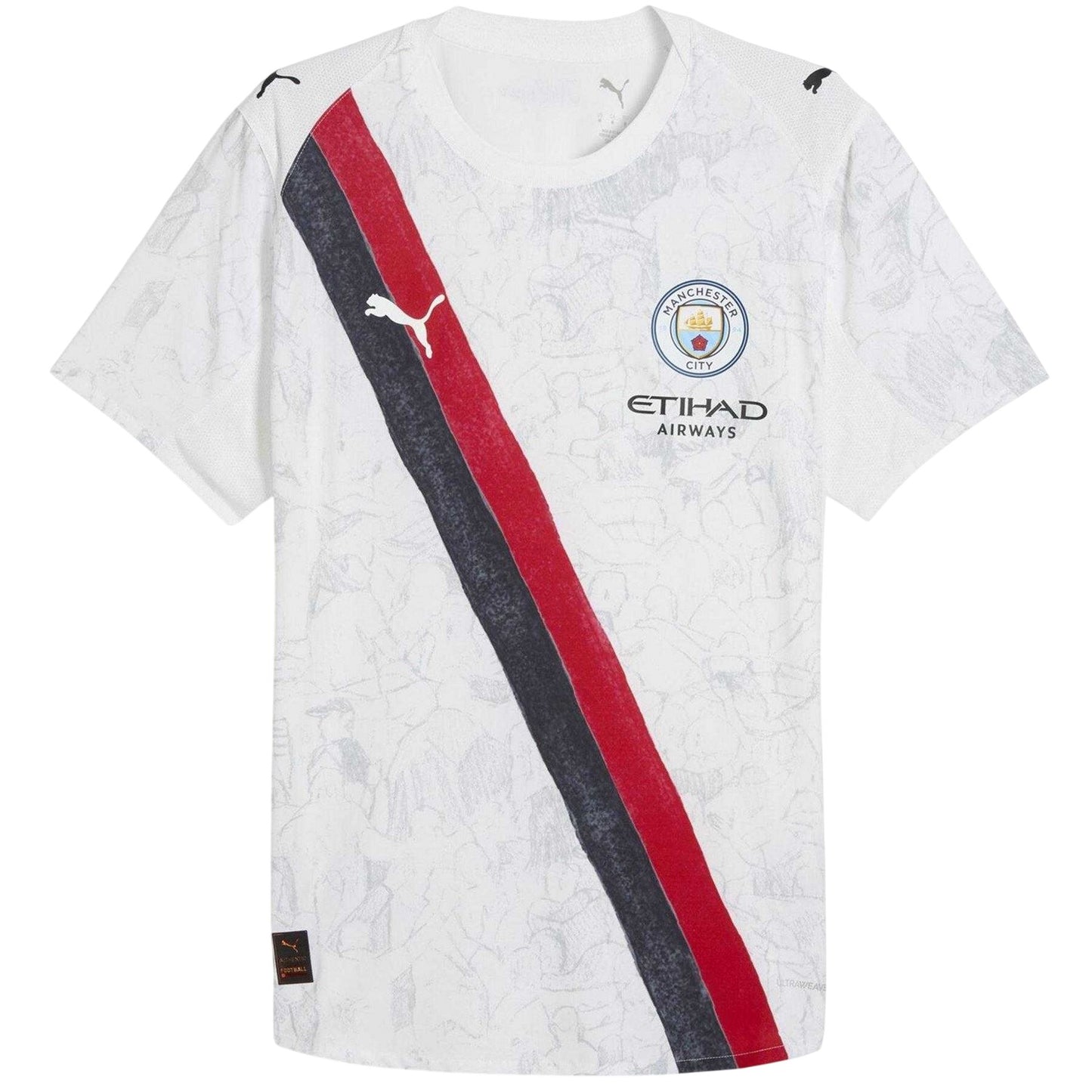 White-Black - Front - Puma Mens KidSuper Manchester City FC Away Shirt