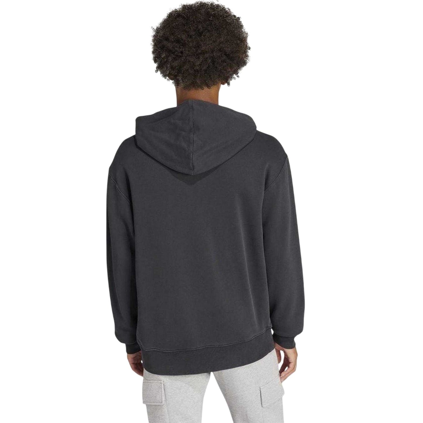 Black - Back - Adidas Mens Trefoil French Terry Pullover Hoodie