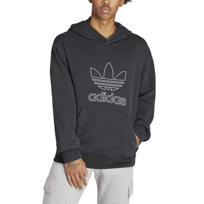 Black - Side - Adidas Mens Trefoil French Terry Pullover Hoodie