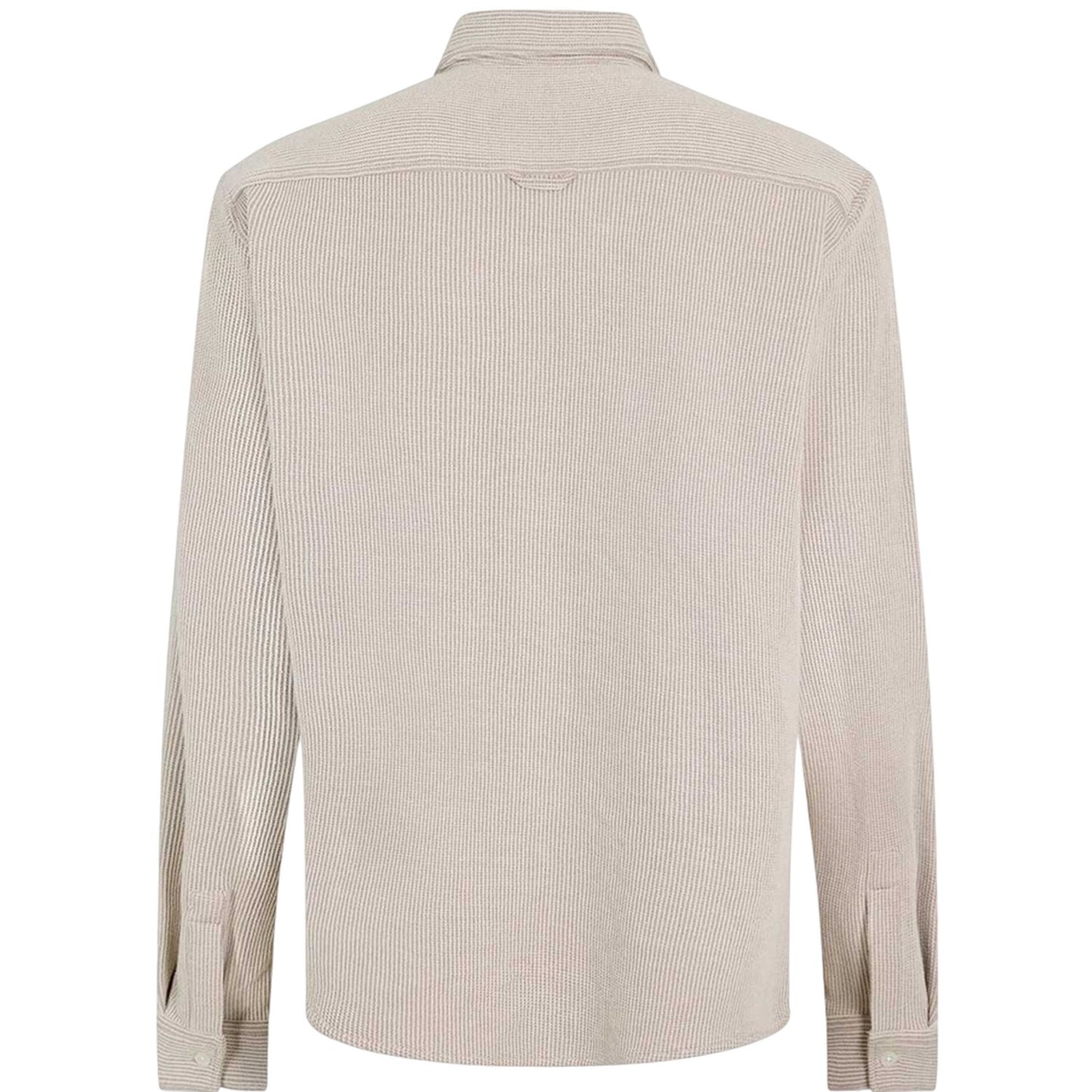 White - Back - Hugo Mens Ekynone Vertical Stripe Oxford Long-Sleeved Shirt