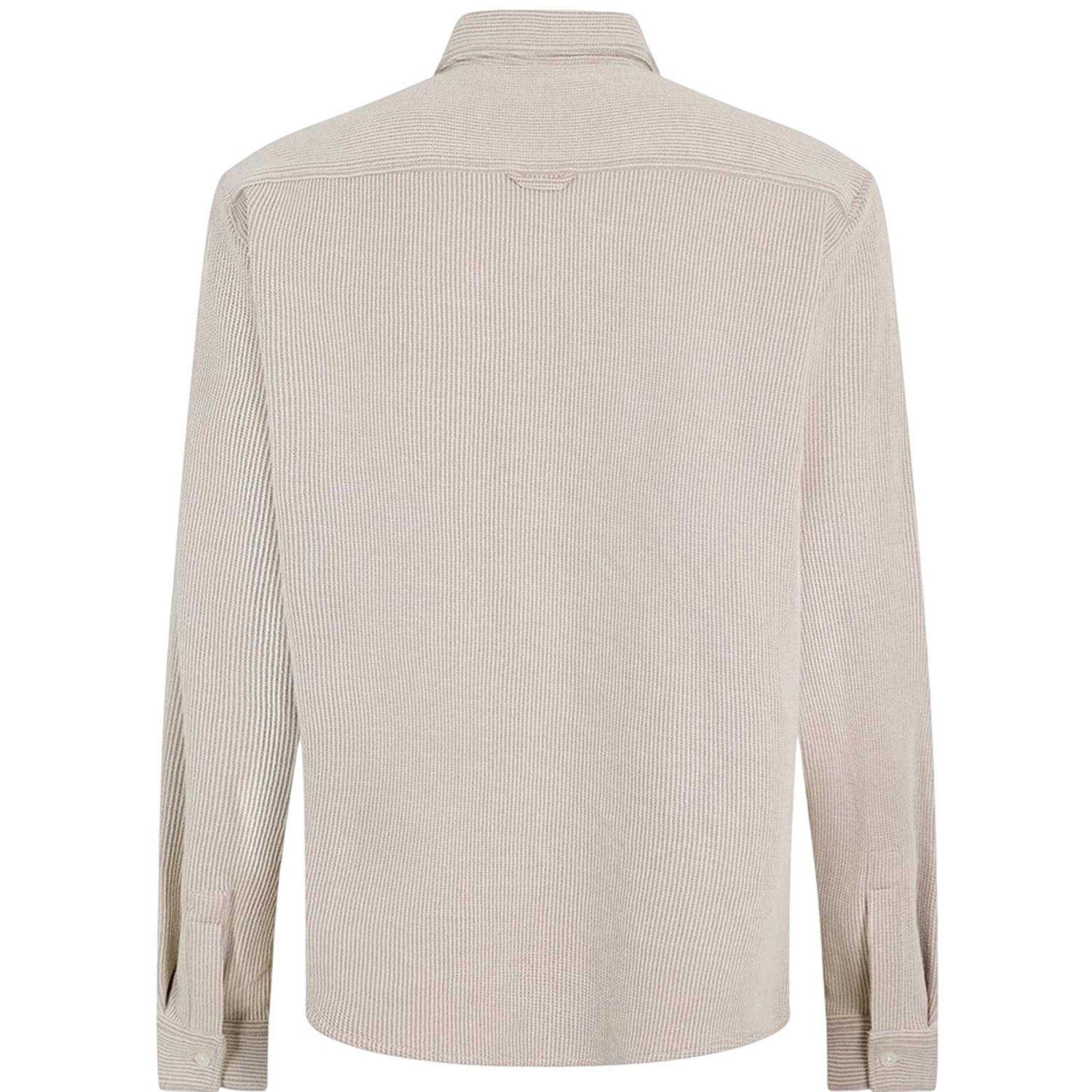 White - Back - Hugo Mens Ekynone Vertical Stripe Oxford Long-Sleeved Shirt