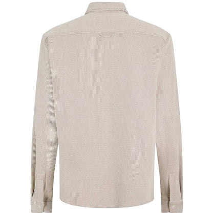 White - Back - Hugo Mens Ekynone Vertical Stripe Oxford Long-Sleeved Shirt