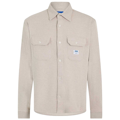 White - Front - Hugo Mens Ekynone Vertical Stripe Oxford Long-Sleeved Shirt